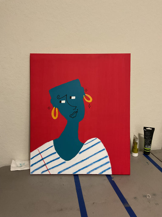 WHO ALL GON BE THERE? - 20x24 ORIGINAL CANVAS ARTWORK
