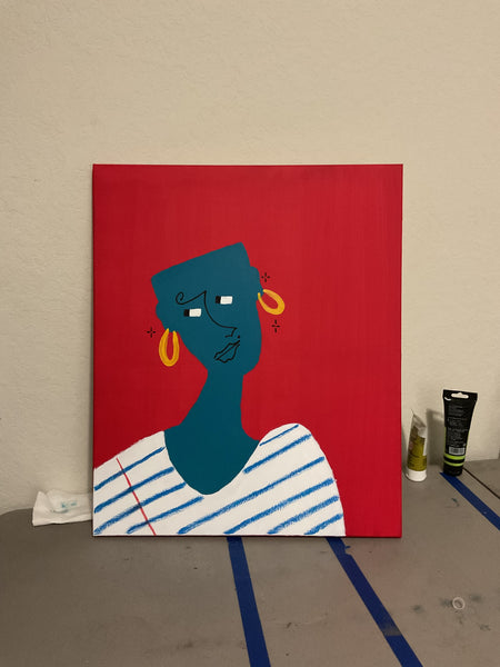 WHO ALL GON BE THERE? - 20x24 ORIGINAL CANVAS ARTWORK