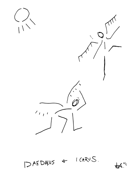 IDEA #2 DAEDALUS & ICARUS - 8.5x11 PRINT