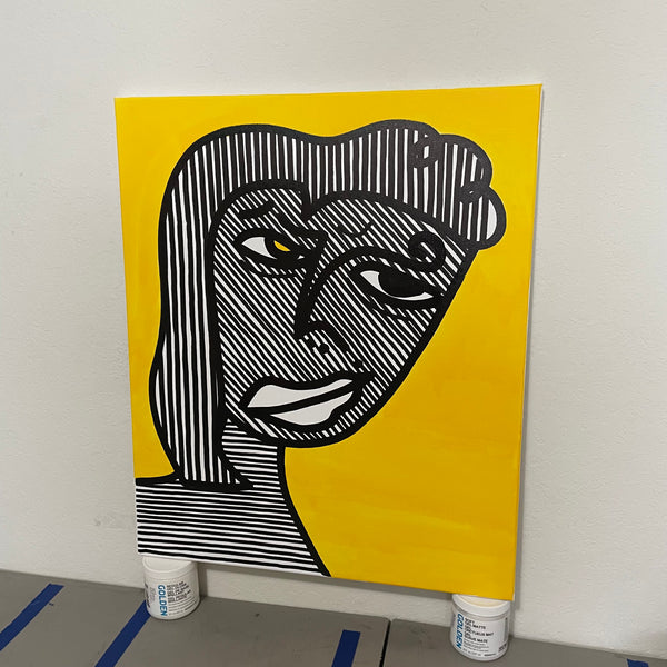 UNTITLED DAZZLE CAMO - 20x24 ORIGINAL CANVAS ARTWORK