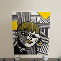 UNTITLED DAZZLE CAMO - 20x24 ORIGINAL CANVAS ARTWORK
