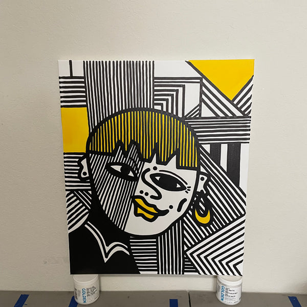 UNTITLED DAZZLE CAMO - 20x24 ORIGINAL CANVAS ARTWORK