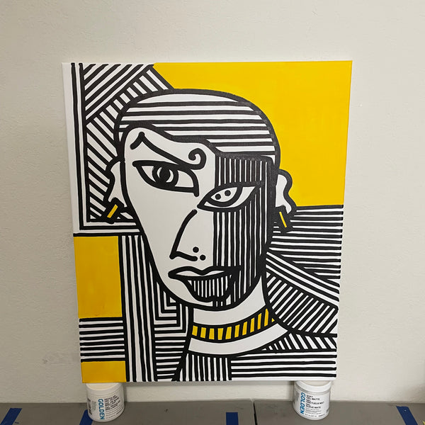 UNTITLED DAZZLE CAMO - 20x24 ORIGINAL CANVAS ARTWORK