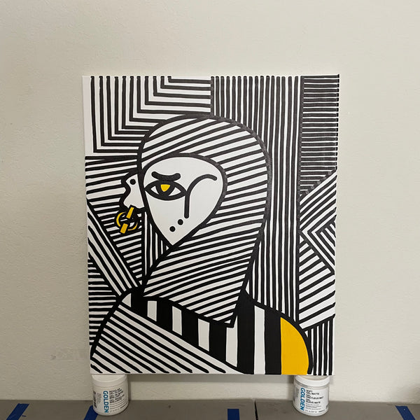 UNTITLED DAZZLE CAMO - 20x24 ORIGINAL CANVAS ARTWORK
