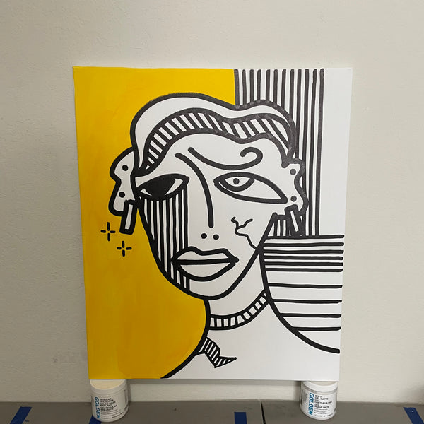 UNTITLED DAZZLE CAMO - 20x24 ORIGINAL CANVAS ARTWORK