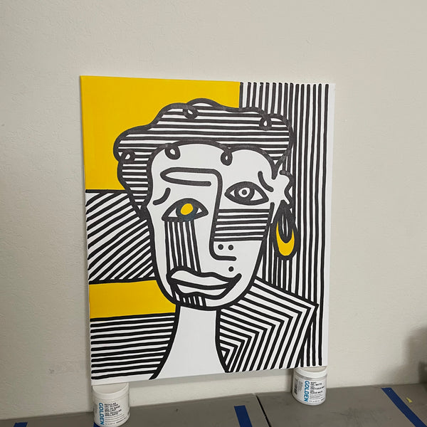 UNTITLED DAZZLE CAMO - 20x24 ORIGINAL CANVAS ARTWORK