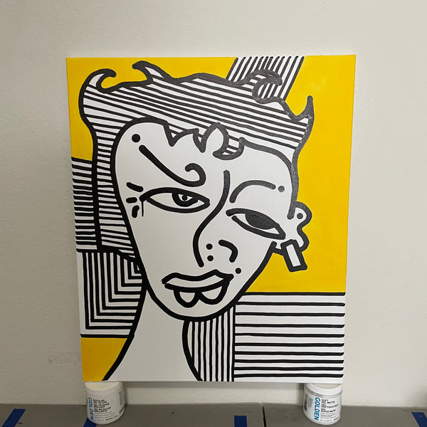 UNTITLED DAZZLE CAMO - 20x24 ORIGINAL CANVAS ARTWORK