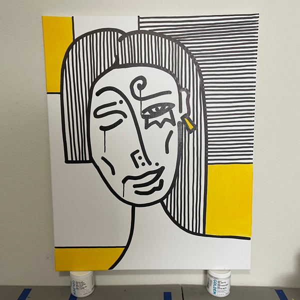 UNTITLED DAZZLE CAMO - 24x30 ORIGINAL CANVAS ARTWORK