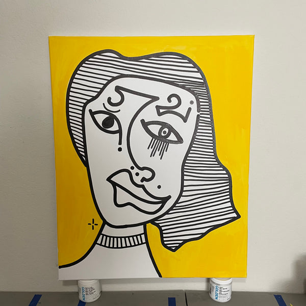 UNTITLED DAZZLE CAMO - 24x30 ORIGINAL CANVAS ARTWORK