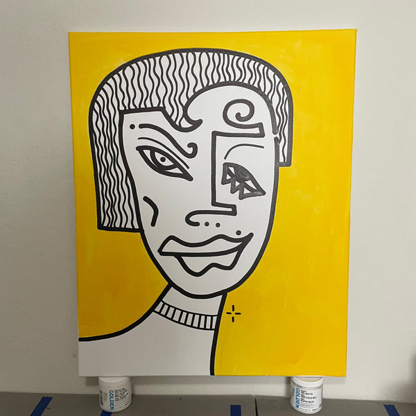 UNTITLED DAZZLE CAMO - 24x30 ORIGINAL CANVAS ARTWORK