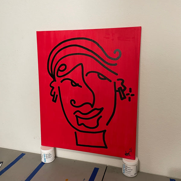 UNTITLED FACE - 20x24 ORIGINAL CANVAS ARTWORK