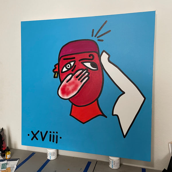LIES = XViii - 36x36 ORIGINAL CANVAS ARTWORK